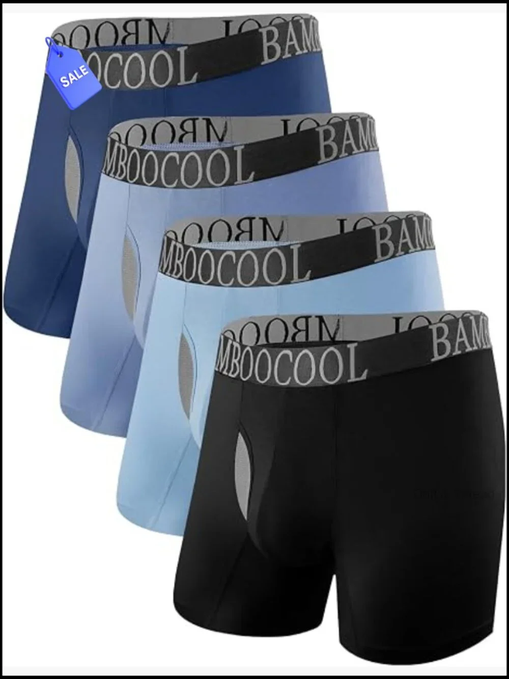 Men's Mesh Boxer Briefs 4-Pack Breathable Cool Underwear